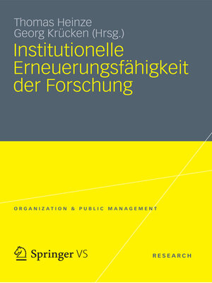 cover image of Institutionelle Erneuerungsfähigkeit der Forschung